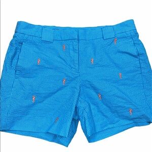 Brooks Brothers turquoise & pink seahorse chino shorts size 8